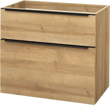 Mereo Mailo, koupelnová skříňka 81 cm, dub Riviera, černé madlo CN521SB