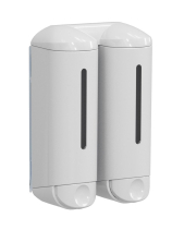 MARPLAST SHOWER MEDIUM dvojitý dávkovač tekutého mýdla, 2x250ml, bílá A94801
