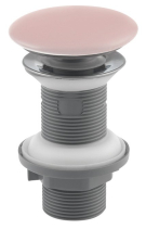 Isvea Umyvadlová výpust 5/4“, click-clack, keramická zátka, 20-70mm, růžová mat Salmon 38TP0167I