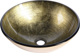Sapho FIANNA skleněné umyvadlo na desku Ø 42 cm, bronz 2501-21