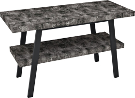 Sapho TWIGA umyvadlový stolek 130x72x50 cm, černá mat/štípaný kámen VC453-130-9
