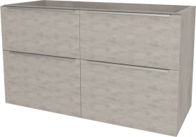 Mereo Mailo, koupelnová skříňka 121 cm, chrom madlo, Multidecor, Chromix stříbrný CN593SACST