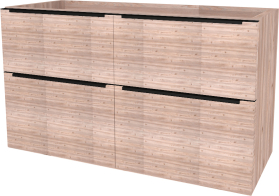 Mereo Mailo, koupelnová skříňka 121 cm, černé madlo, Multidecor, Dub Nelson CN593SBDNLS