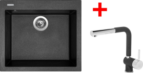 Granitový dřez Sinks CUBE 560 Metalblack + Mix 3 P GR G9674