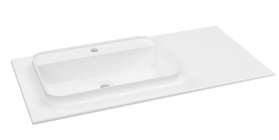 Sapho BRAHEA umyvadlo 101x51, 5cm (70+30cm), levé, bílá mat BL101-70L