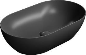 GSI PURA keramické umyvadlo na desku 60x37cm, černá mat 883426