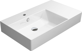GSI KUBE X keramické umyvadlo 80x47cm, s odkládací plochou vpravo, bílá ExtraGlaze 9456111
