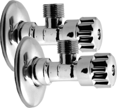 Aqualine MULTITURN rohový ventil 1/2"x3/8", pár, chrom 5316