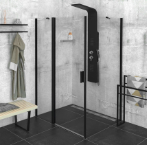 Polysan ZOOM BLACK obdélníkový sprchový kout 1400x1000mm L/P varianta ZL1314BZL3210B