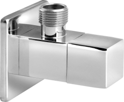 Aqualine Rohový ventil 1/2"x3/8", hranatý, chrom 5318