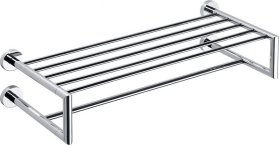 Sapho X-ROUND polička na ručníky dvojitá s hrazdou 600x160x225mm, chrom XR416