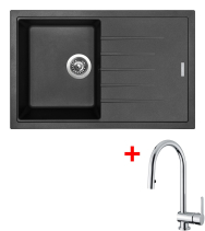 Granitový dřez Sinks BEST 780 Granblack+MIX P BE78030MIPCL