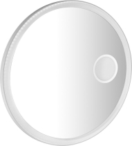 Sapho FLOAT kulaté zrcadlo s LED podsvícením ø 90cm, kosm.zrcátko, senzor, 3500-6500K, bílá FT900