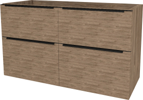 Mereo Mailo, koupelnová skříňka 121 cm, černé madlo, Multidecor, Dark Rockford Hic CN593SBDRH1