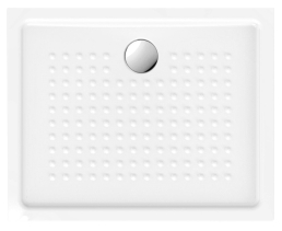 GSI Keramická sprchová vanička, obdélník 100x80x4, 5cm, bílá ExtraGlaze 438511