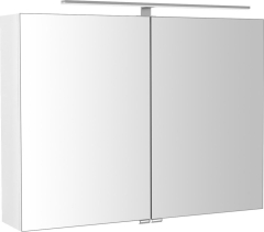 Sapho RIWA galerka s LED osvětlením, 81x70x17cm, bílá lesk RIW080-0030