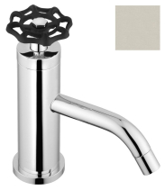 Sapho INDUSTRY stojánková umyvadlová baterie, výška 162 mm, nikl/černá 5102TT8