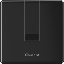 Sapho Podomítkový automatický splachovač pro urinál 6V (4xAA), černá PS006B