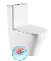 Sapho BELLO WC kombi, Rimless, spodní/zadní odpad, bílá PC103WR