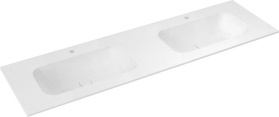 Sapho ARUBA dvojumyvadlo, Rockstone, 190x51, 5cm, bílá mat AR190-B2M