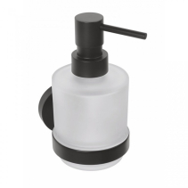 Sapho X-ROUND BLACK dávkovač mýdla 200ml, mléčné sklo, černá mat XR103B