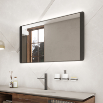 Nimco OBDELNÍKOVÁ - OBLÉ ROHY Černé LED zrcadlo 1200x650 ZPC 42006-90