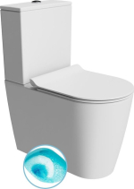 GSI KUBE X WC kombi, Swirlflush, spodní/zadní odpad, bílá dual-mat 941909K