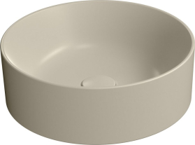 GSI KUBE X keramické umyvadlo na desku, průměr 40cm, creta mat 942608