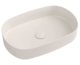 Isvea INFINITY OVAL keramické umyvadlo na desku, 55x36cm, ivory 10NF65055-2K