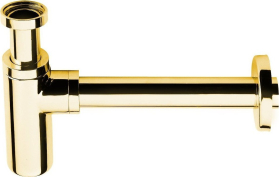 Sapho Umyvadlový sifon 5/4", odpad 32mm, kulatý, zlato SI517