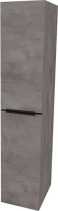 Mereo Mailo, koupelnová skříňka vysoká 170 cm, černé madlo, Multidecor, Beton tmavě šedý CN594LPBBET2