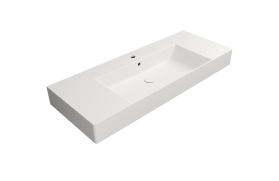 GSI KUBE X keramické umyvadlo 120x47cm, s odkládacími plochami, bílá mat 9452109