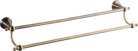 Sapho DIAMOND dvojitý držák ručníků 600mm, bronz 1318-11