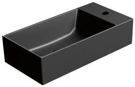 GSI KUBE X keramické umývátko 50x25cm, pravé/levé, černá mat 9486126
