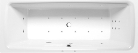 Polysan KVADRA HYDRO-AIR hydromasážní vana, 170x80x47cm, bílá 18611HA