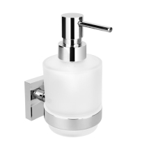 Sapho X-SQUARE dávkovač mýdla 200ml, mléčné sklo, chrom XQ101