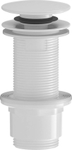Sapho Umyvadlová výpust 5/4“, click-clack, velká zátka, 10-80mm, ABS/bílá CV1132W