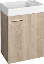 Aqualine ZOJA skříňka s keramickým umyvadlem 40x22 cm, dub platin 51049DP-02