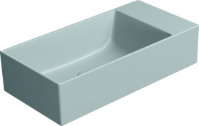 GSI KUBE X keramické umývátko 50x25cm, bez otvoru, pravé/levé, ghiaccio mat 9486015