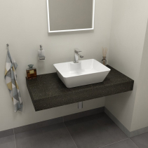 Sapho TAILOR rockstone deska 100x50 cm, provedení límce L TR100L