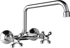 Mereo Retro Viktorie baterie dřezová, nástěnná, 150 mm, s U ramínkem trubkovým ø 18 mm - 230 mm CBL30104