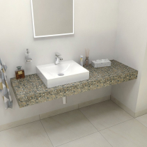 Sapho TAILOR rockstone deska 150x50 cm, provedení límce L TR150L