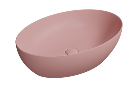 GSI PURA keramické umyvadlo na desku, 60x42cm, blush mat 884224