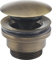 Silfra Umyvadlová výpust 5/4“, tichý click-clack, velká zátka, 5-65mm, bronz UD425S92