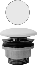 GSI GSI umyvadlová výpust 5/4“, neuzavíratelná, keramická zátka, 5-65mm, bílá mat PVC09