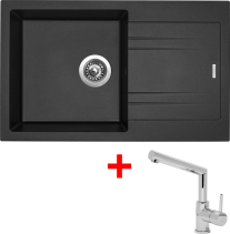 Granitový dřez Sinks LINEA 780 N Metalblack+MIX 350P LI78074NMI350P