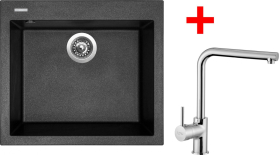 Granitový dřez Sinks CUBE 560 Metalblack+ELKA CU56074ELCL