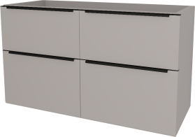 Mereo Mailo, koupelnová skříňka 121 cm, černé madlo, Multidecor, Arktická šedá CN593SBARS1