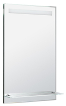 Aqualine Zrcadlo s LED osvětlením a policí 50x80cm, kolébkový vypínač ATH52