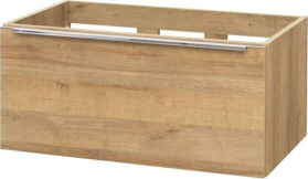 Mereo Mailo, koupelnová skříňka 81 cm, dub Riviera, chrom madlo CN526S
